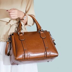 Tote Bag for Women Large Shoulder Handbag Work Full Grain Cowhide Leather Article: HT-FL010