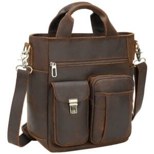 Full Grain Cowhide Leather Handmade Men Messenger Crossbody Satchel Bag Article: SCB-ML008