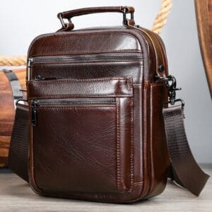 Full Grain Cowhide Leather Handmade Men Messenger Crossbody Satchel Bag Article: SCB-ML009