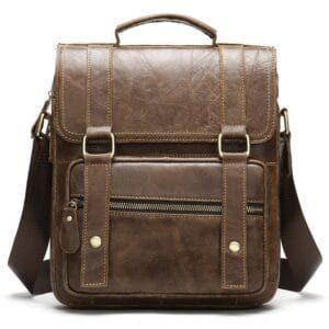 Full Grain Cowhide Leather Handmade Men Messenger Crossbody Satchel Bag Article: SCB-ML013