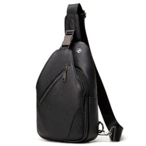 Full Grain Cowhide Leather Crossbody Sling Chest Pack One Shoulder Bag Article: SCB-ML026