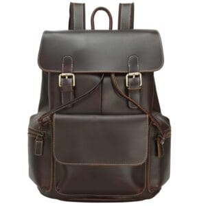 High Quality Mens Full Grain Cowhide Leather Vintage Office Laptop College Backpack Article: BPK-FL0019