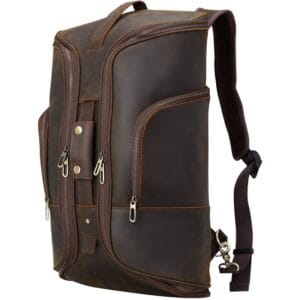 Full Grain Cowhide Leather Travel Bag Duffel Bag Weekend Outdoor for Men Article: DFL-ML001