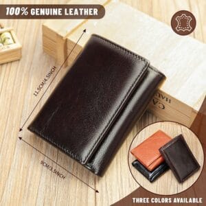 Full Grain Cowhide Leather Man Real Leather Wallet Article: WLT-ML025