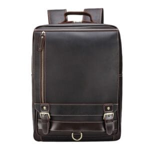 High Quality Mens Vintage Full Grain Cowhide Leather Office Laptop College Backpack Article: BPK-FL001