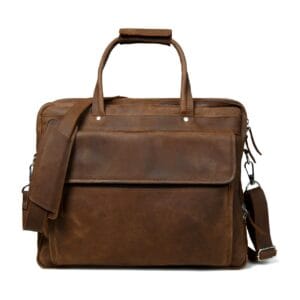 Full Grain Cowhide Leather Briefcase for Men