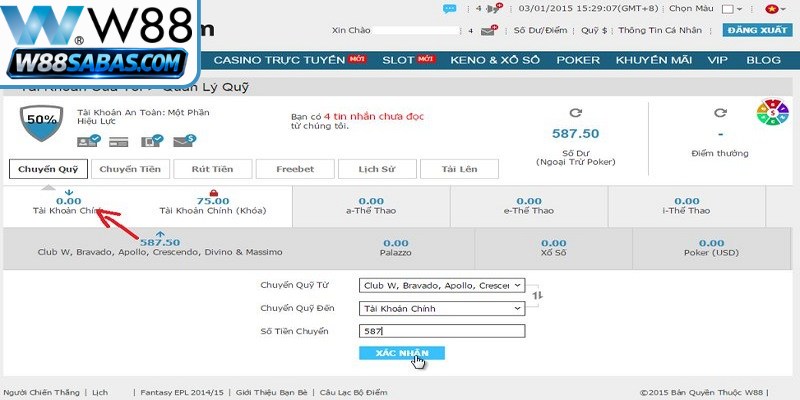 Kết nối mạng ổn định giúp rút tiền W88 trên Apps diễn ra mượt mà